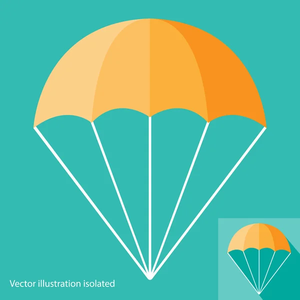 Oranje Parachute pictogram — Stockvector