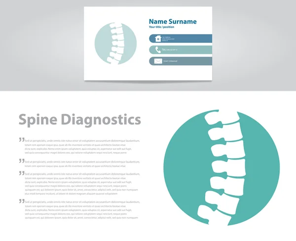 Cartel de diagnóstico de columna vertebral — Archivo Imágenes Vectoriales