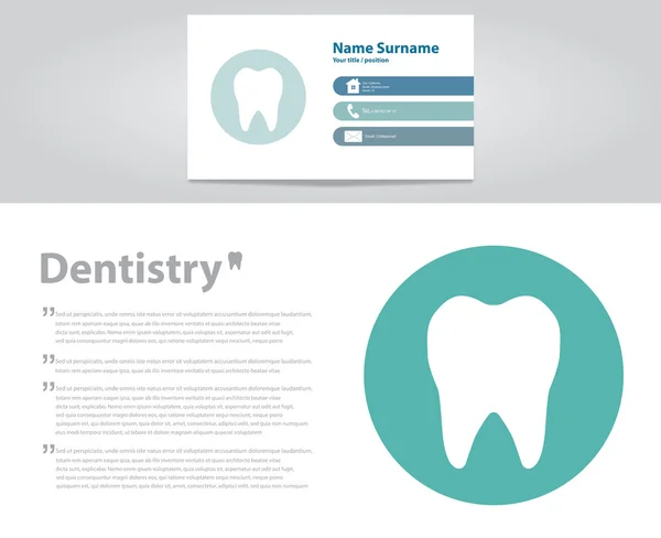 Cure dentali. Concetto dente — Vettoriale Stock