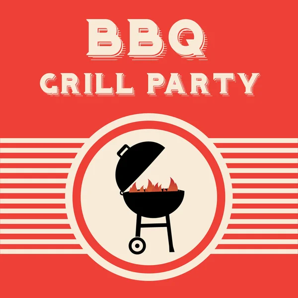 Bbq grill partito — Vettoriale Stock