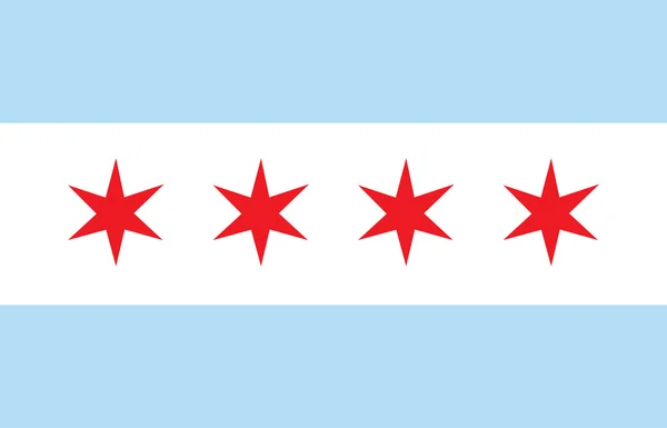 Chicago vector flag — Stock Vector