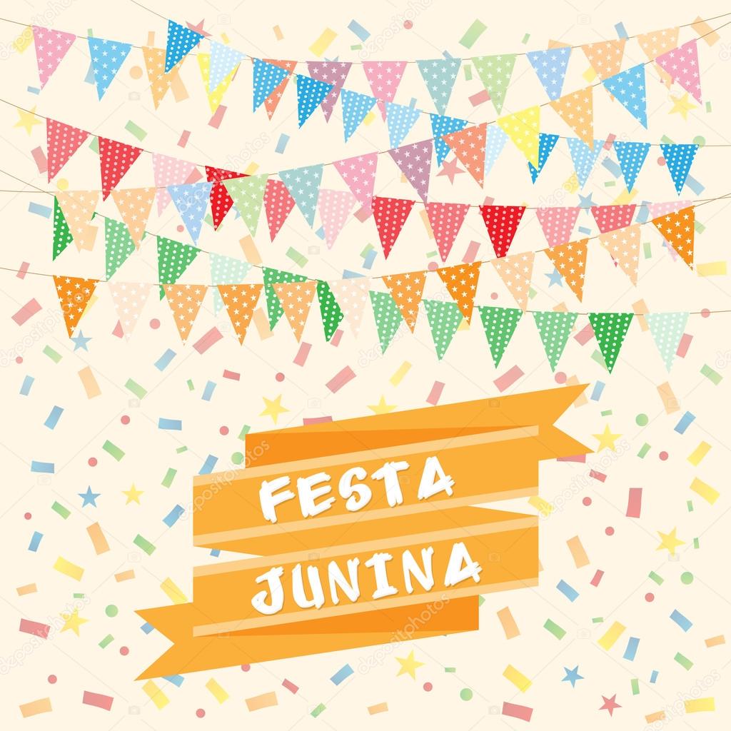 Brazil june party with color flags