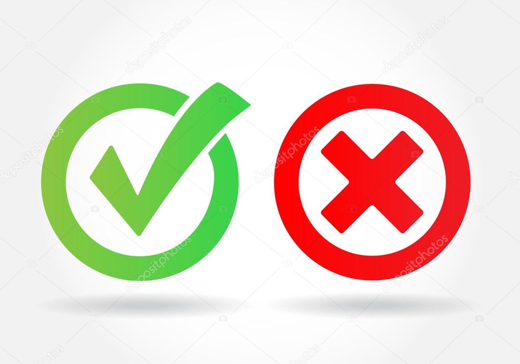 Check marks sign on white background