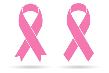 Beyaz üzerine pembe kurdeleler