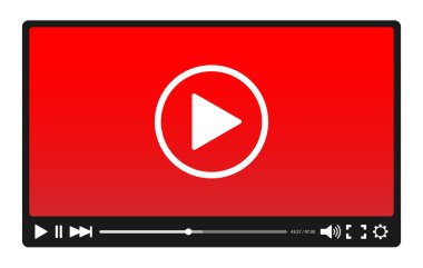 Kırmızılı video oynatıcı