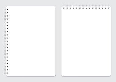 boş gerçekçi spiral not defteri defter