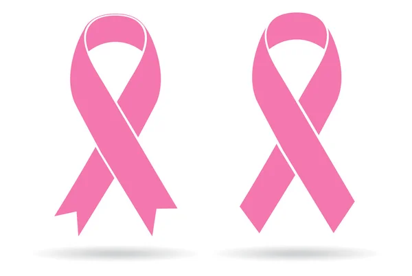 Pink Ribbons on white — 图库矢量图片