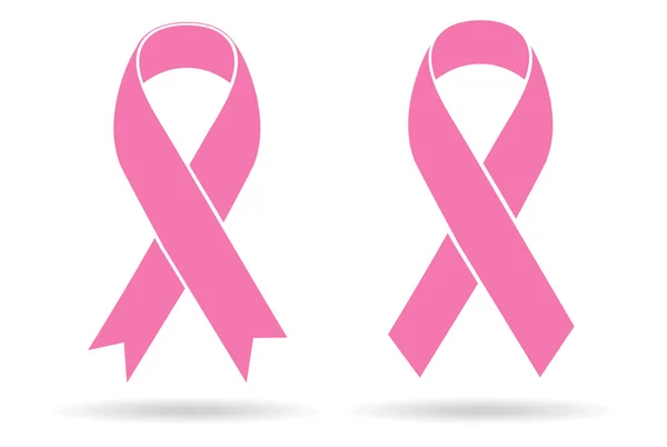 Pink Ribbons on white — Stockvector