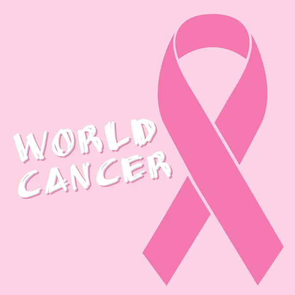 Pink Ribbon on pink — Stockvector