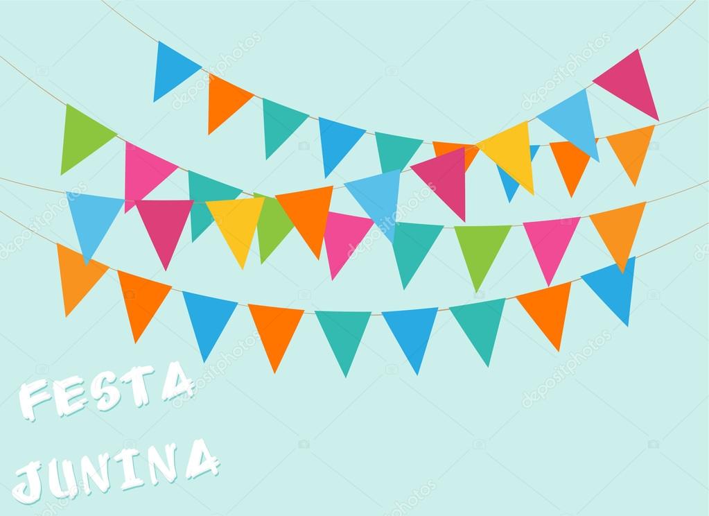 Brazil june party with color flags