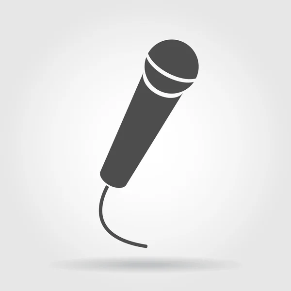 Mikrofon ikon szürke — Stock Vector