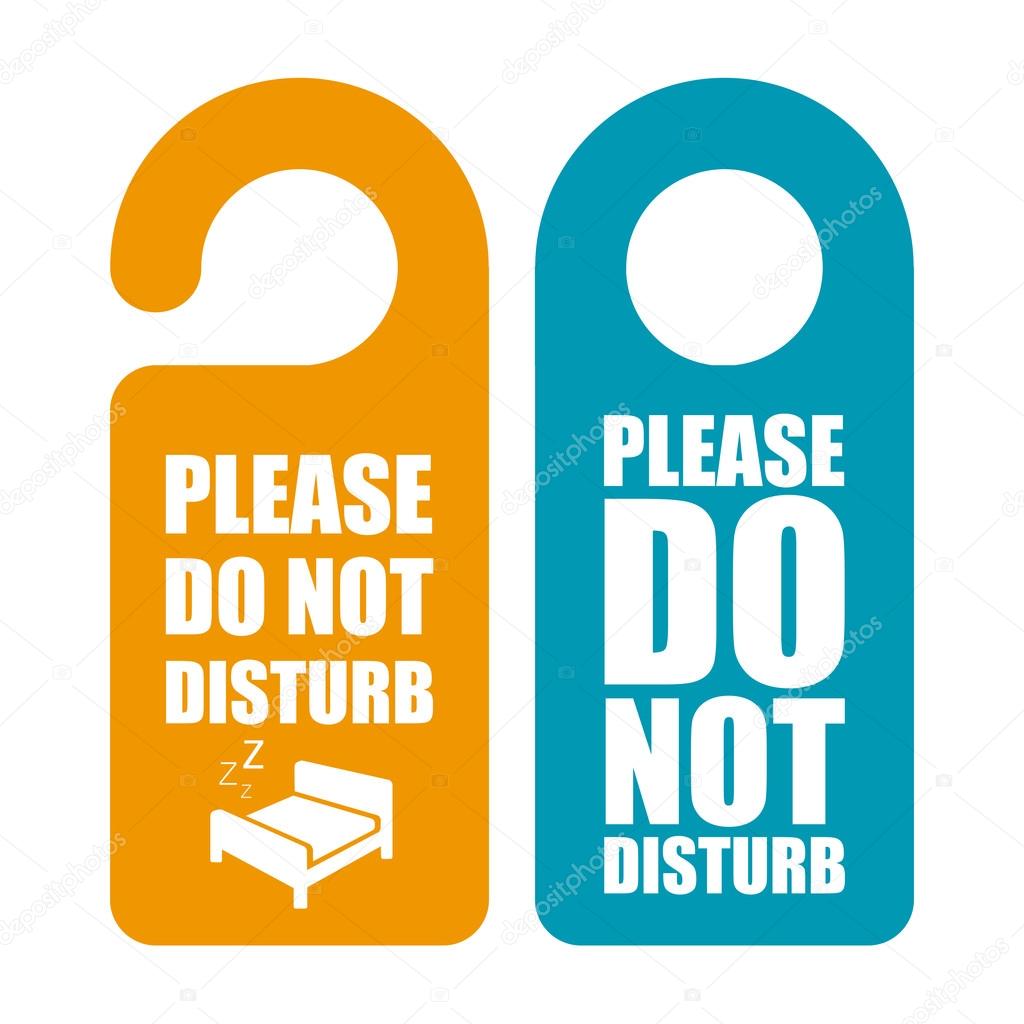 Do not disturb. Door hanger