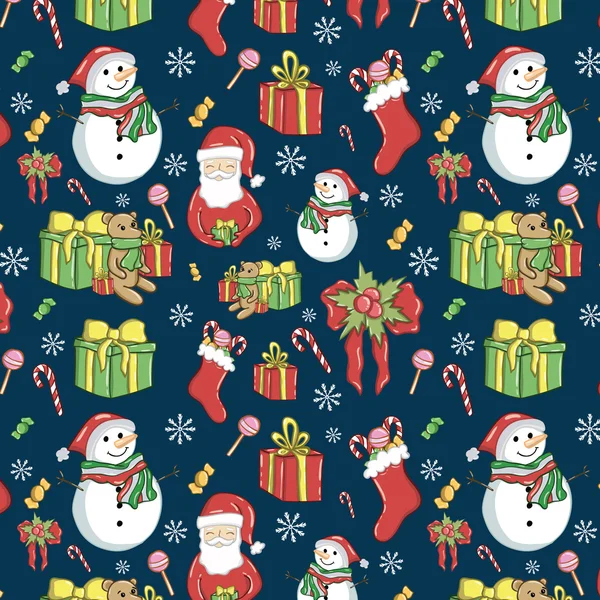 Set dari warna-warni Merry Christmas sketsa - Stok Vektor