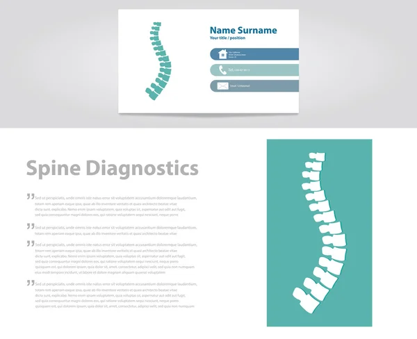 Wirbelsäulendiagnose — Stockvektor