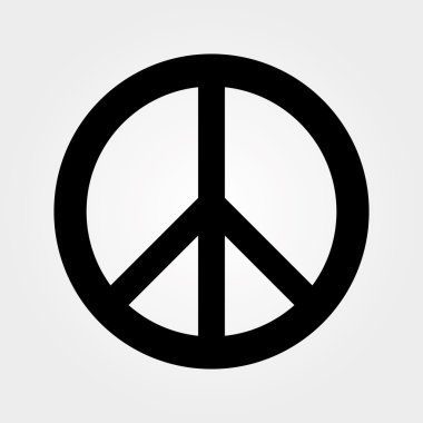 Monochrome peace symbol clipart