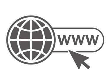 Website address icon clipart