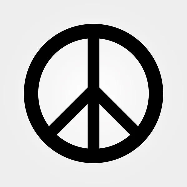 Monochrome peace symbol — Stock Vector