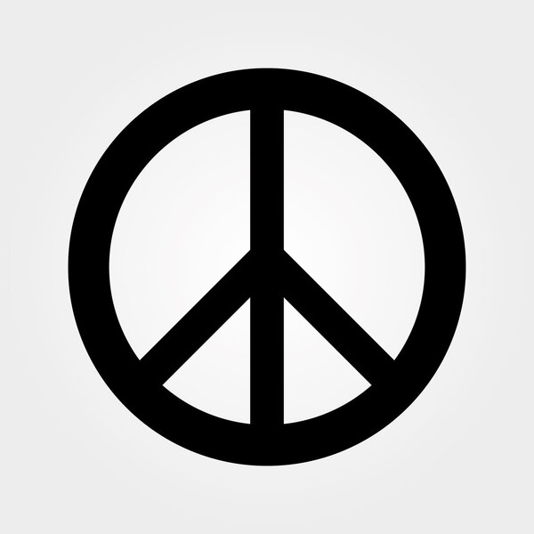 Monochrome peace symbol