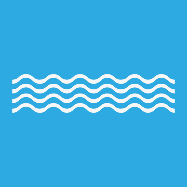 White waves icon