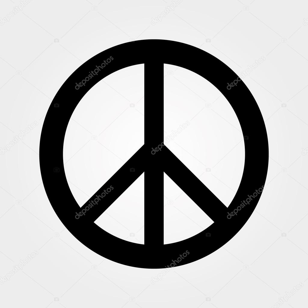 Monochrome peace symbol