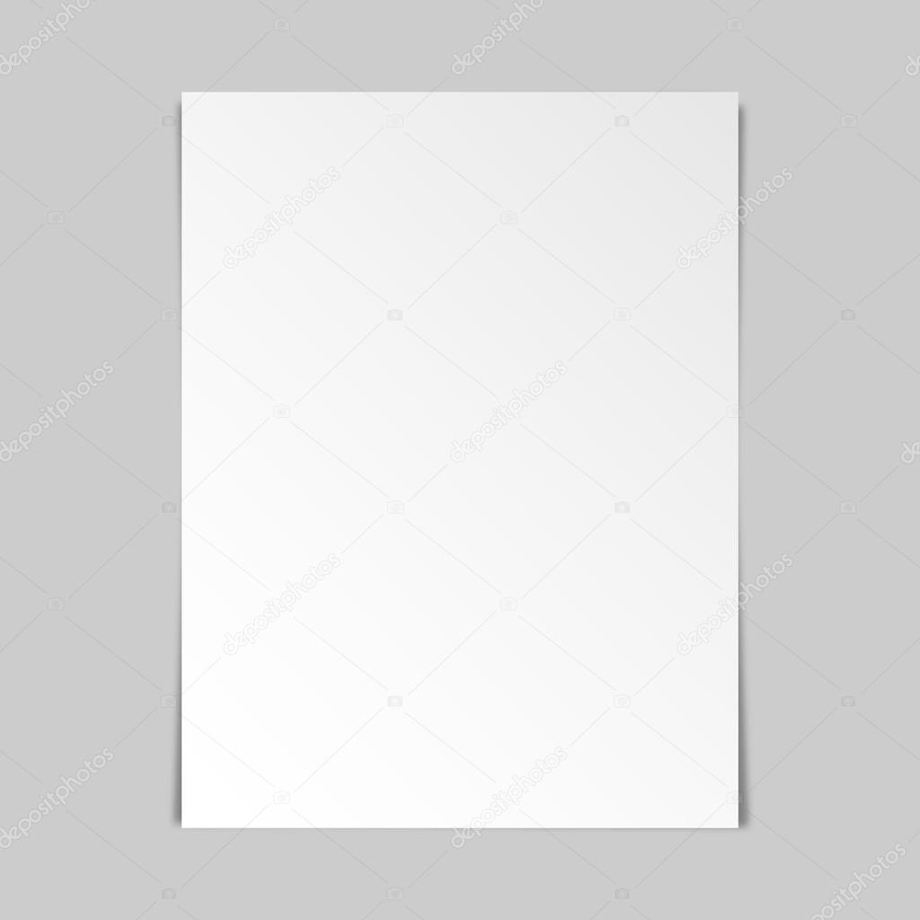 paper on white background