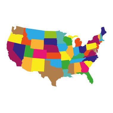 Detailed USA Map clipart