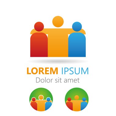 İnsan lider grup gelecekteki öğesi. İş logo