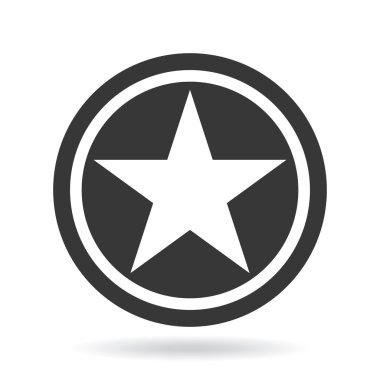 Vektör yıldız siyah ve beyaz