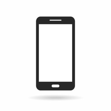 Boş ekran ile telefon simgesi