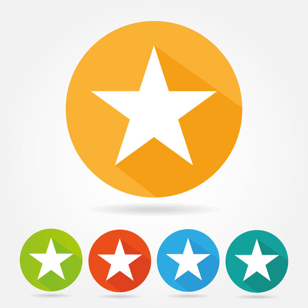 Star icon flat design