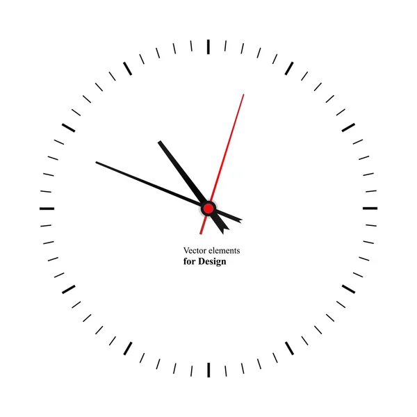 Image de l'horloge sur blanc — Image vectorielle