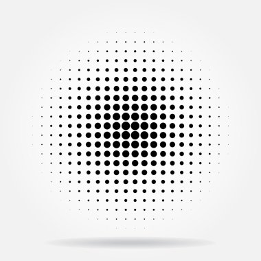 Halftone dots radial clipart