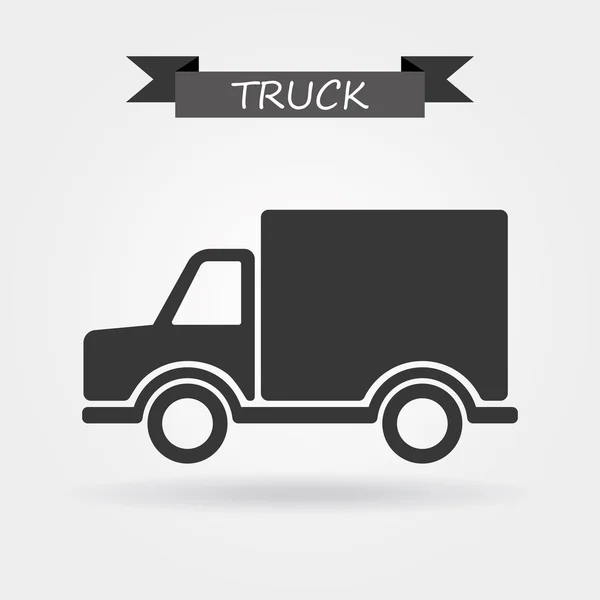 Black Truck icon — Stock Vector