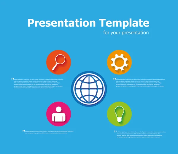Business presentation template — Stock Vector