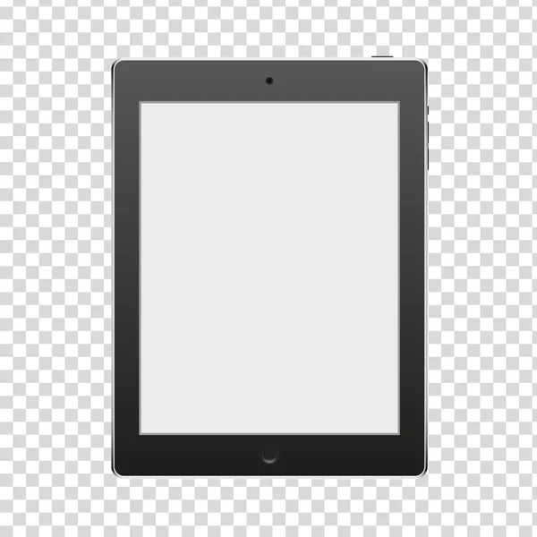 Tablet PC realista con pantalla en blanco — Vector de stock