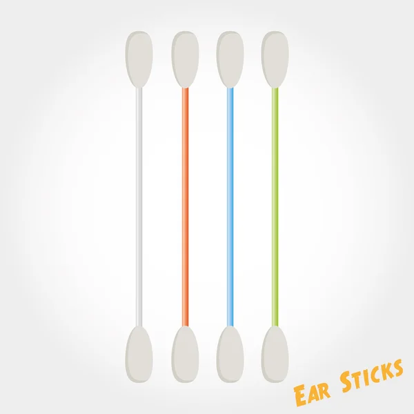 Ear sticks on white — Stock Vector