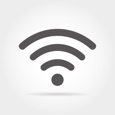 Wifi icon on white clipart