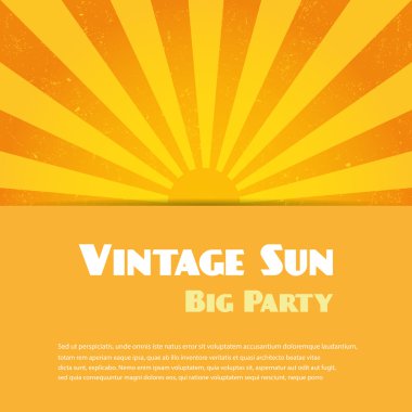 Güneş ışınları. Vektör