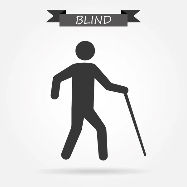 Blinde man vector — Stockvector