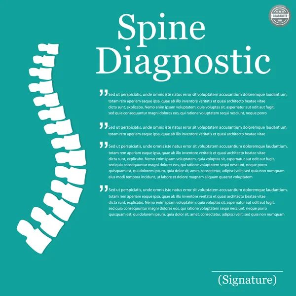 Wervelkolom diagnose. Vector — Stockvector