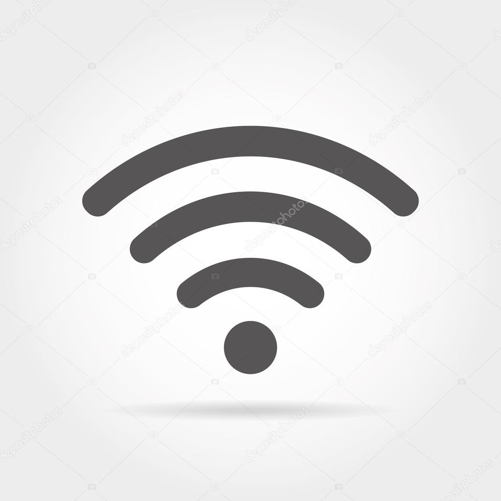 Wifi icon on white