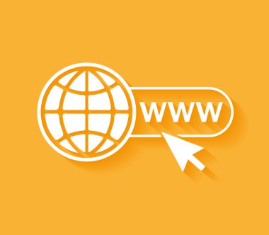 Beyaz Web sitesi simge portakal