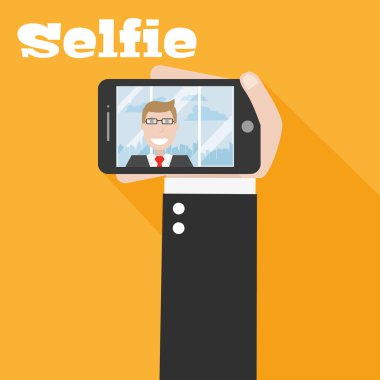 Selfie telefon portakal