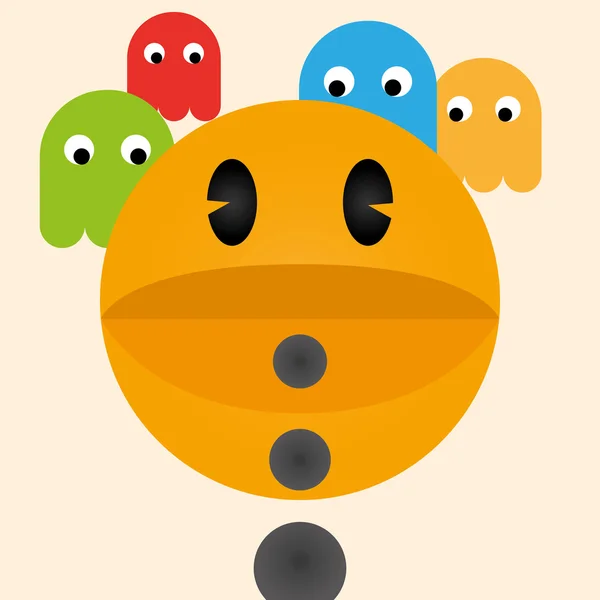 Jouer jeu pacman — Image vectorielle