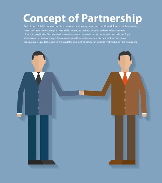 Εταιρικής σχέσης επίπεδη επαγγελματική κάρτα — Διανυσματικό Αρχείο