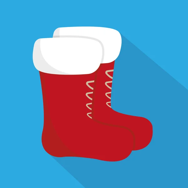 Czerwone buty santa. — Wektor stockowy