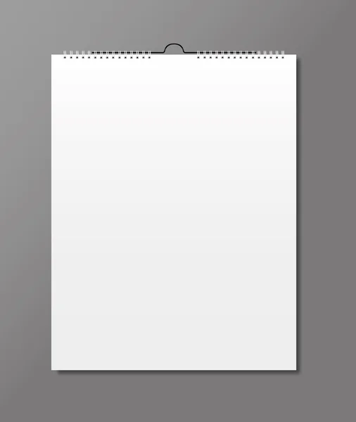 Leerer Kalender, Kartendesign — Stockvektor