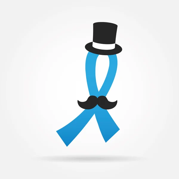Prostate cancer ribbon awareness — Stock Vector