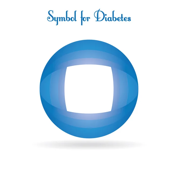 Símbolo de diabetes. Logo Diabetes — Vector de stock