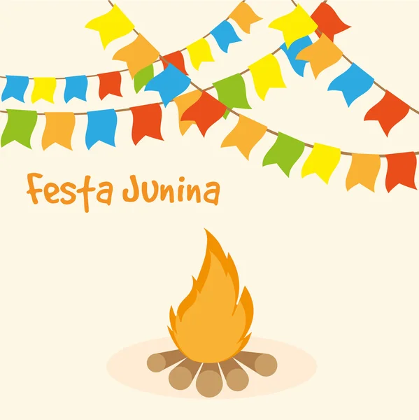 Brasil festa de junho — Vetor de Stock